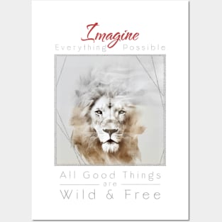 Lion Nature Outdoor Imagine Wild Free Posters and Art